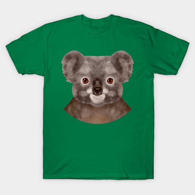 Koala Painting Head Hand drawn T-Shirt by Mako Design 